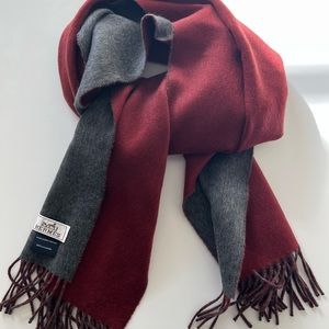 Hermes Recto-Verso Muffler 100% Cashmere Scarf